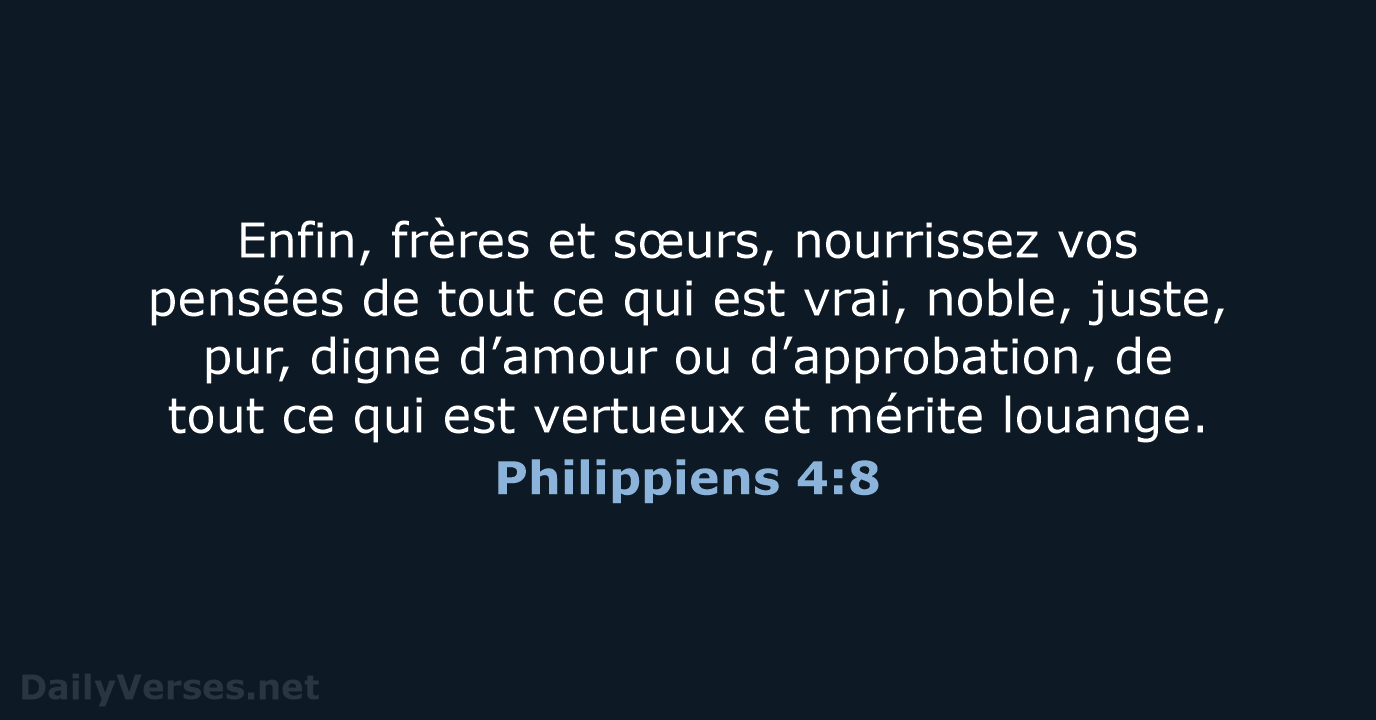 Philippiens 4:8 - BDS