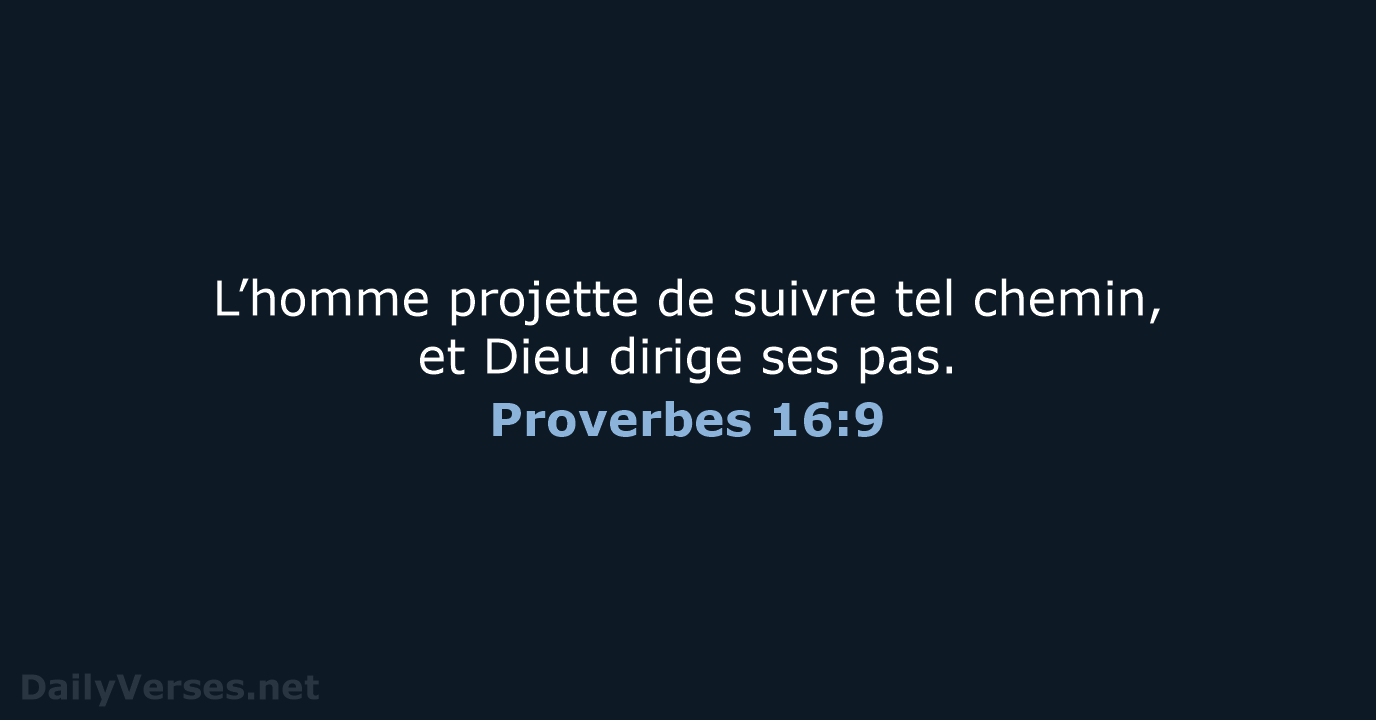 Proverbes 16:9 - BDS