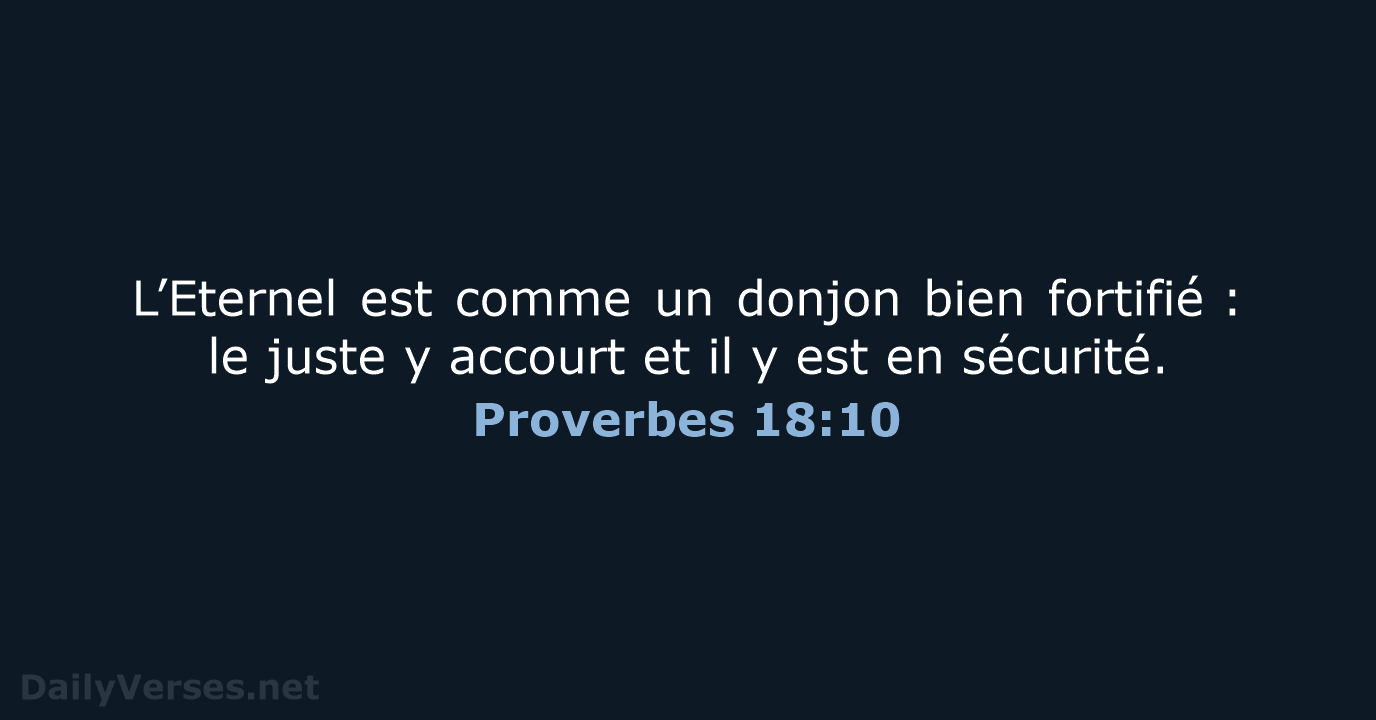 Proverbes 18:10 - BDS