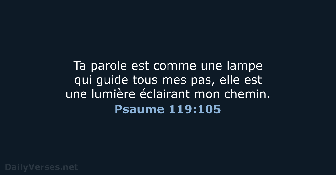Psaume 119:105 - BDS