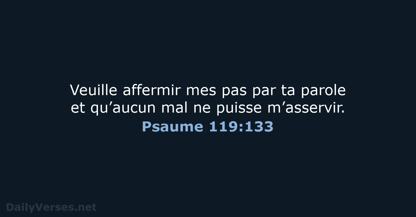 Psaume 119:133 - BDS