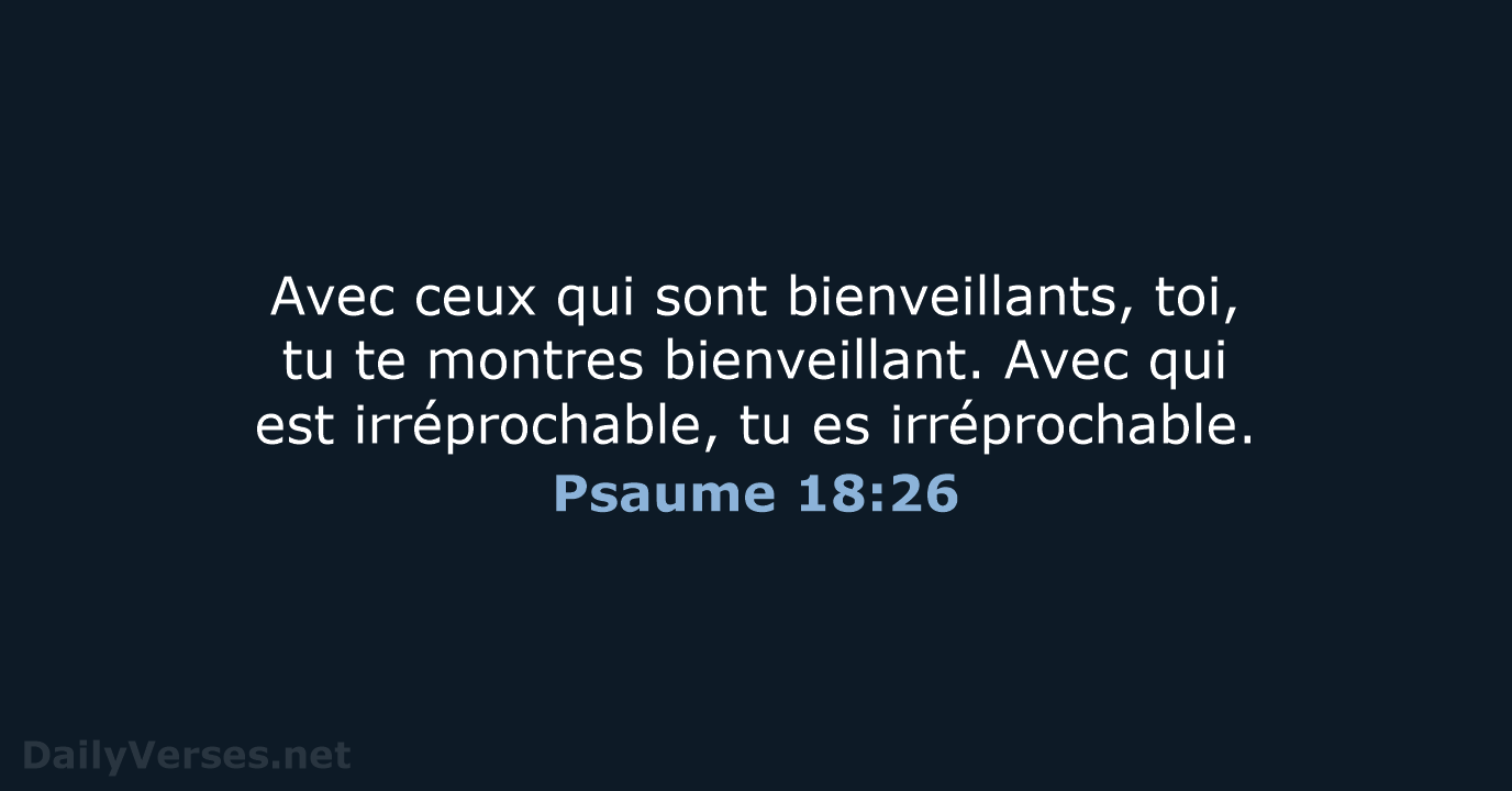 Psaume 18:26 - BDS