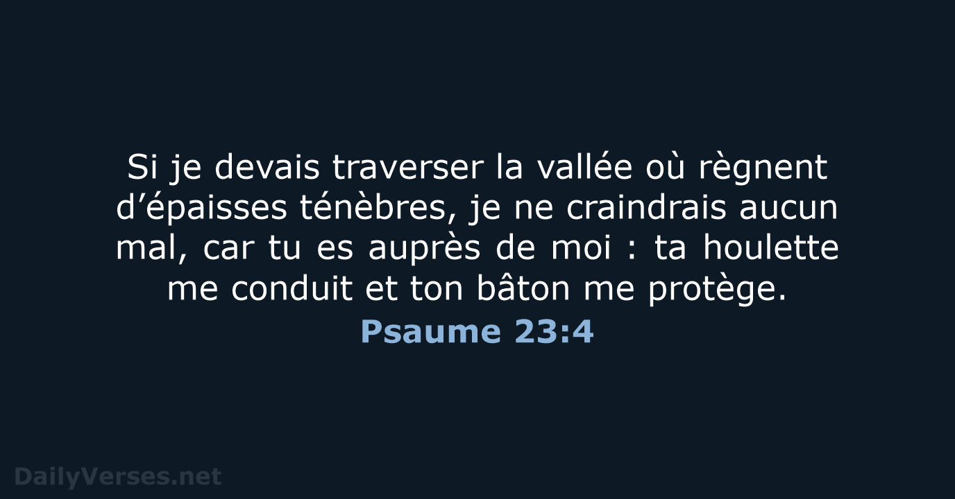 Psaume 23:4 - BDS
