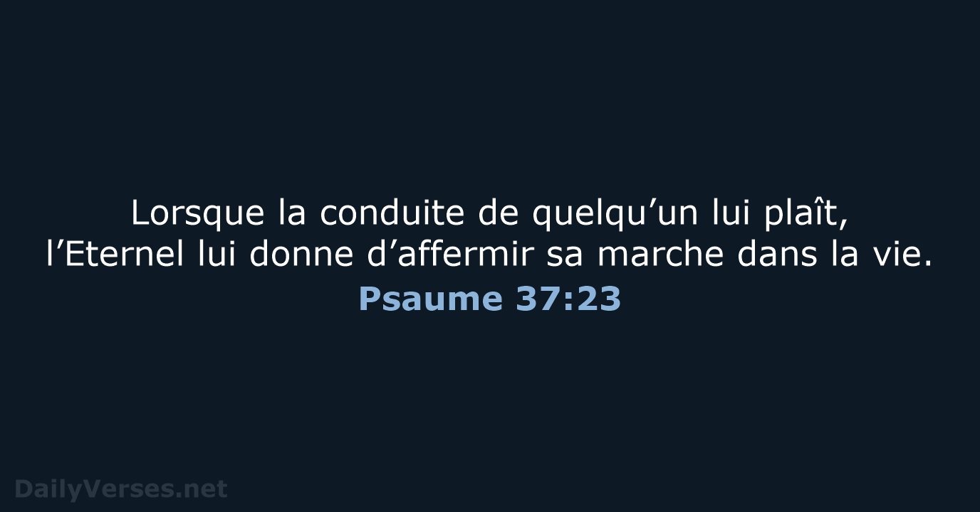 Psaume 37:23 - BDS
