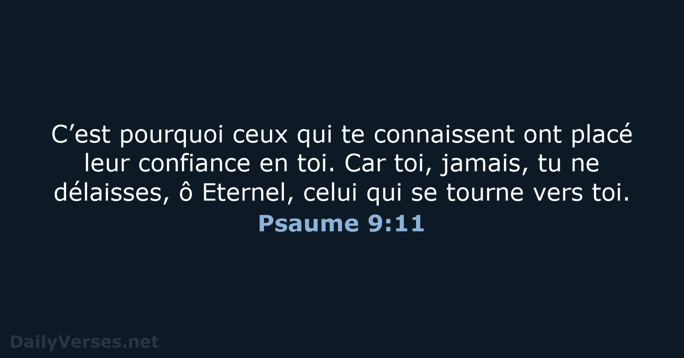 Psaume 9:11 - BDS
