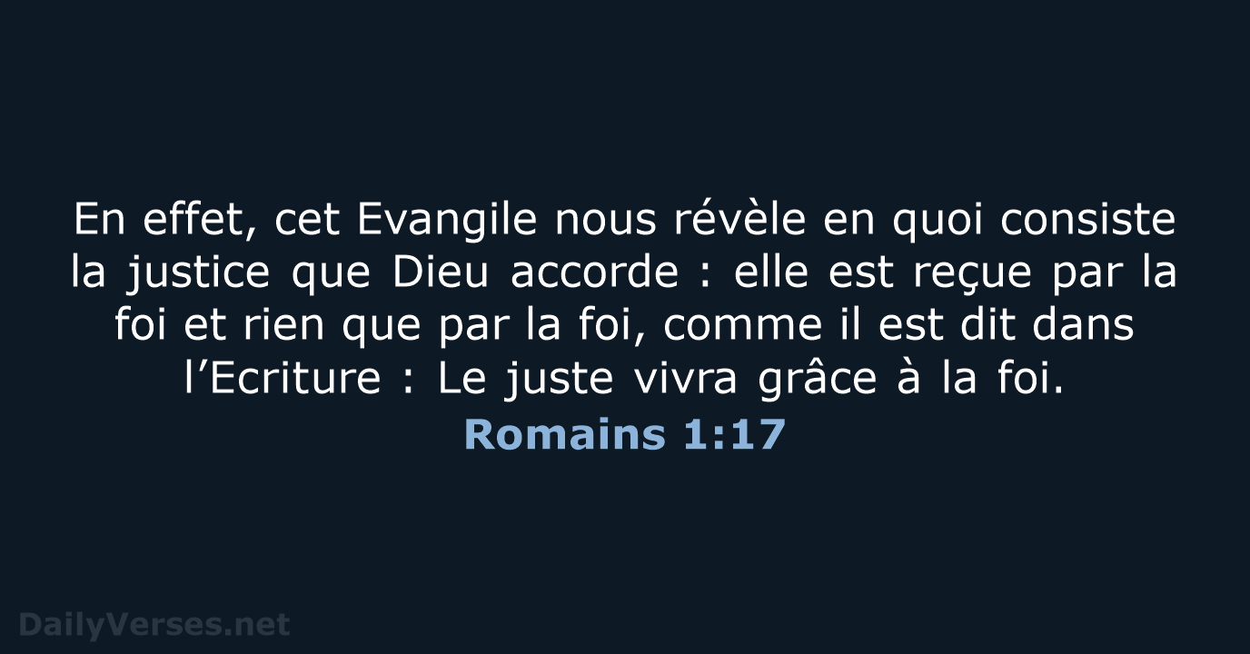 Romains 1:17 - BDS