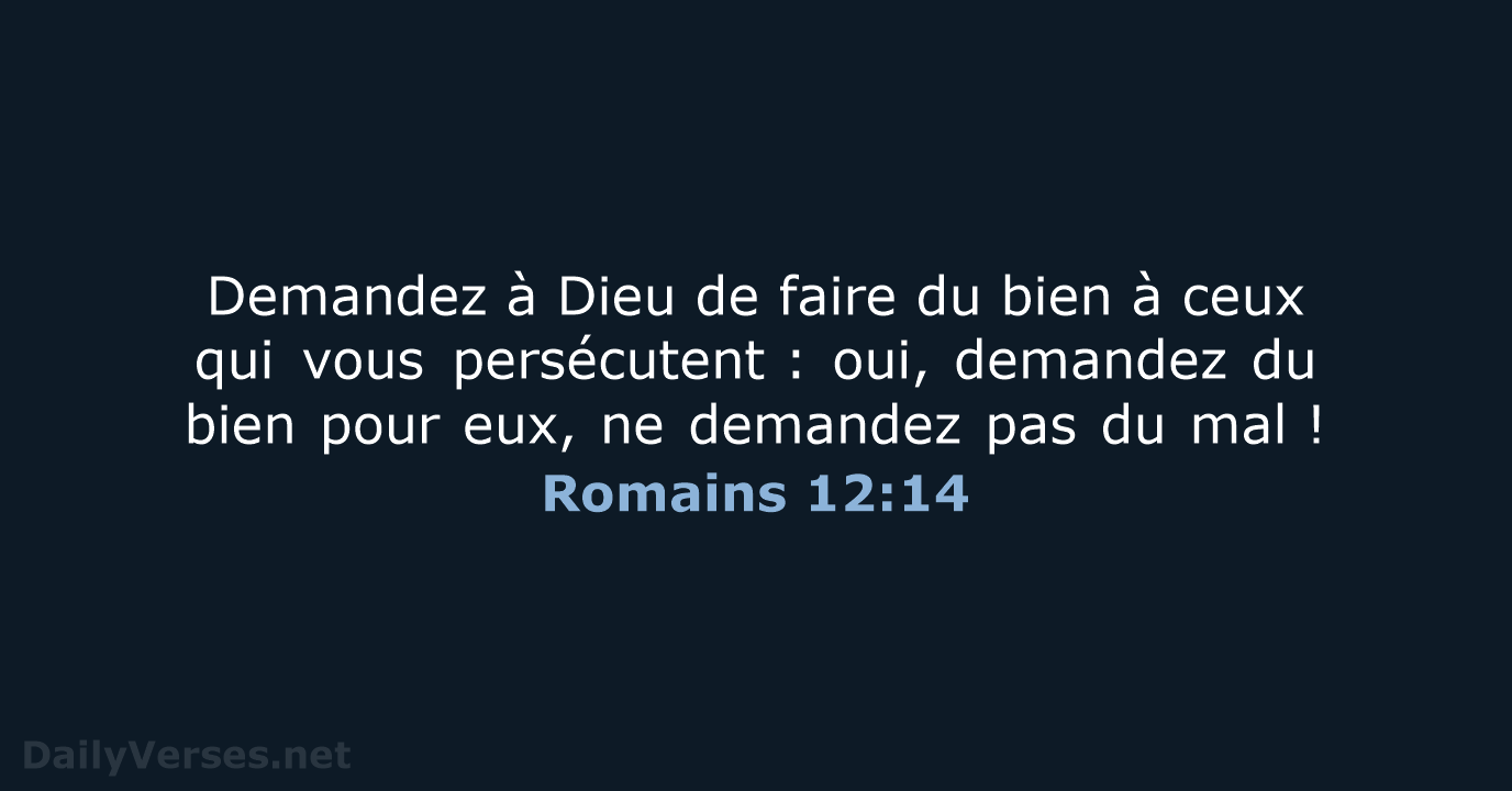 Romains 12:14 - BDS