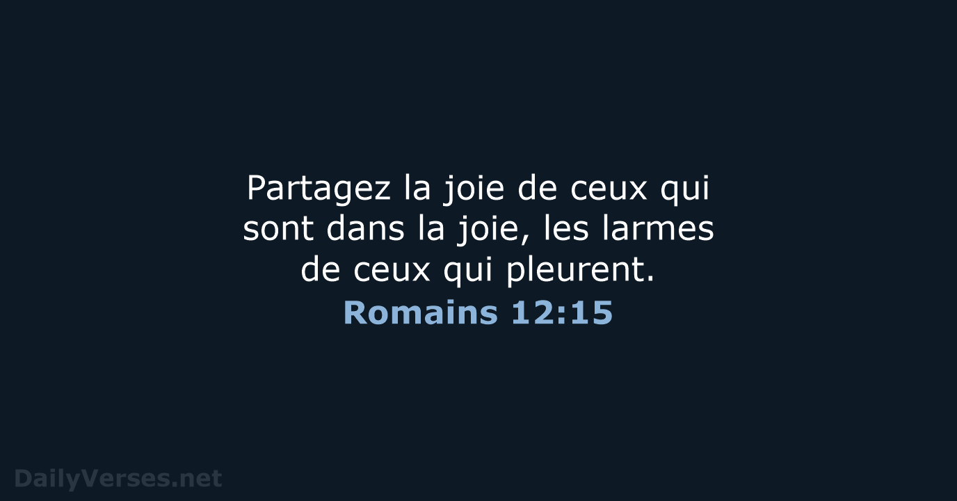 Romains 12:15 - BDS