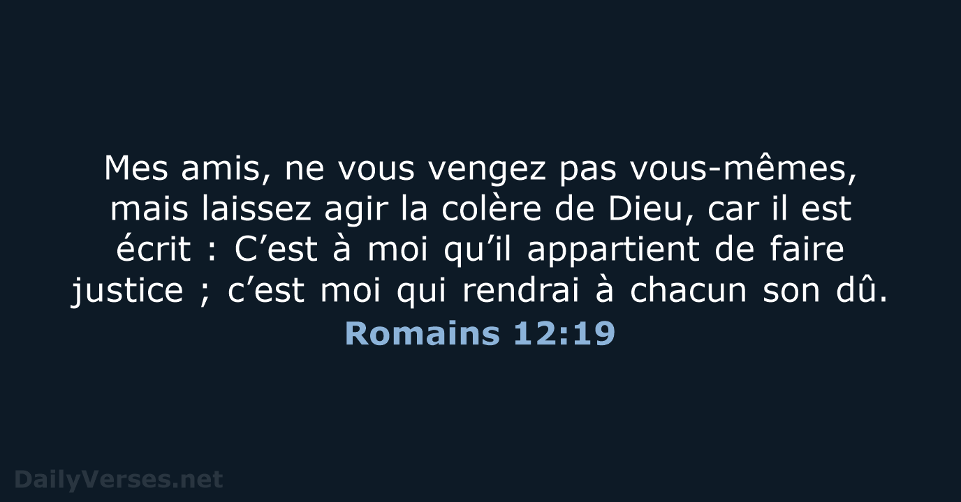 Romains 12:19 - BDS