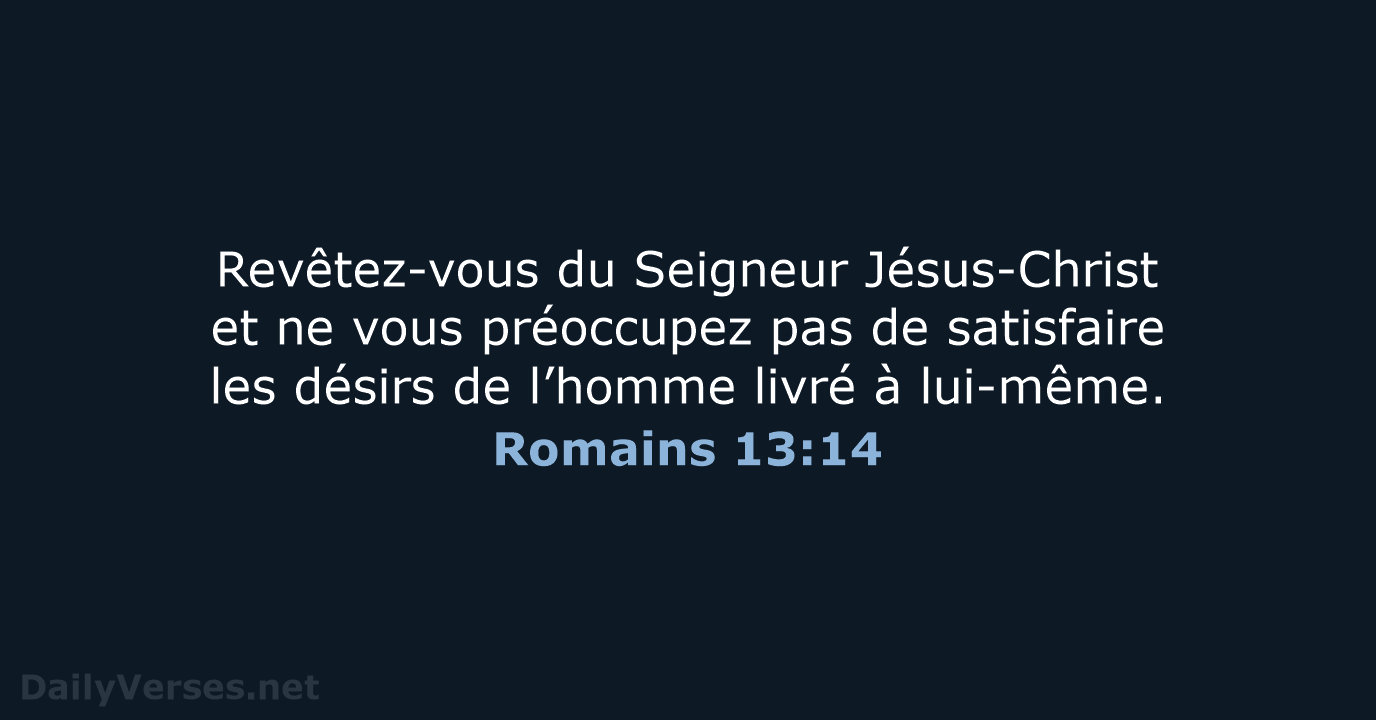 Romains 13:14 - BDS