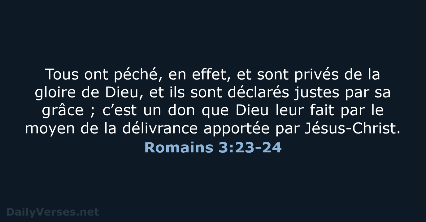 Romains 3:23-24 - BDS