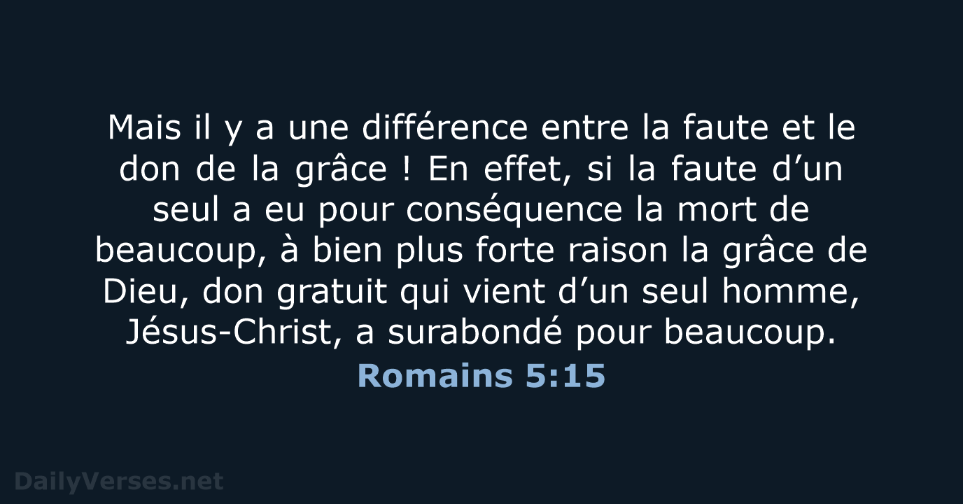 Romains 5:15 - BDS