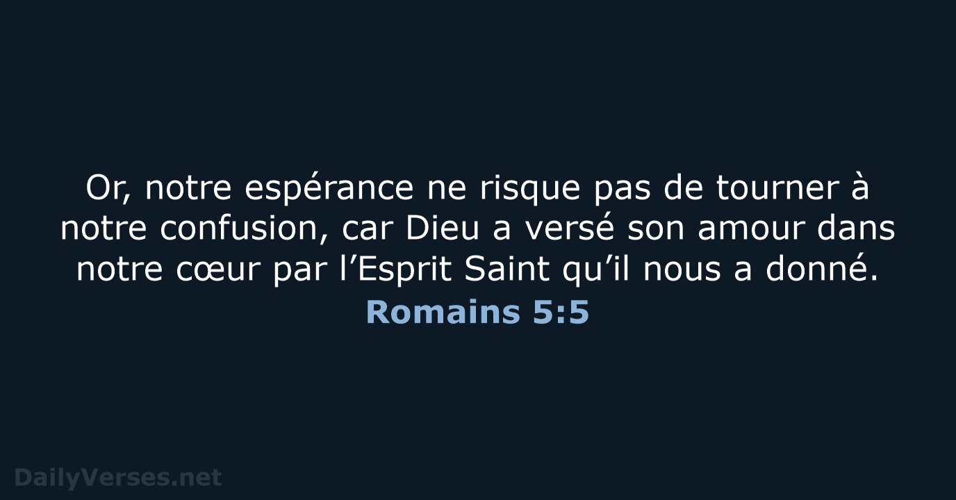Romains 5:5 - BDS