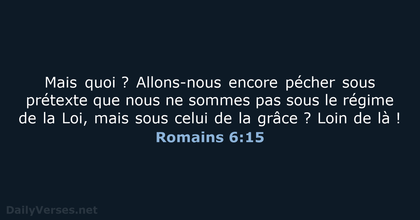 Romains 6:15 - BDS