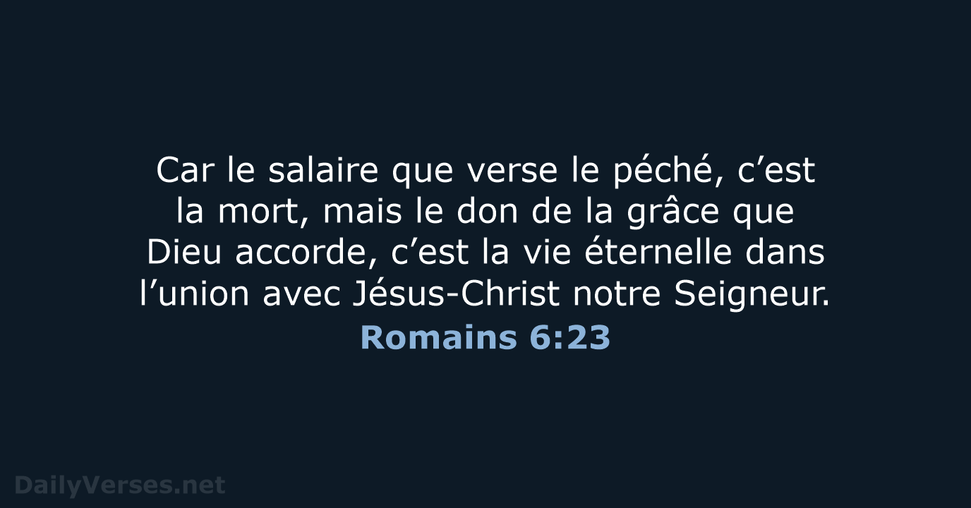 Romains 6:23 - BDS