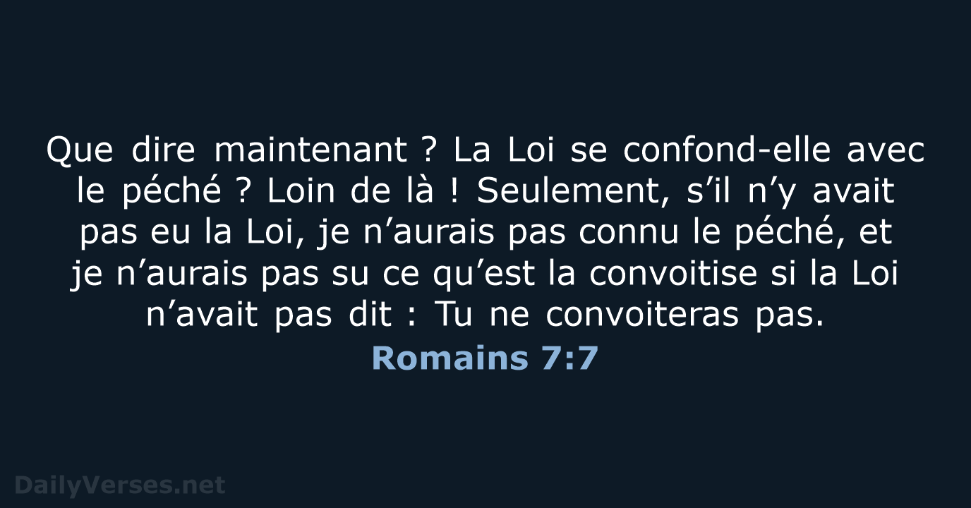 Romains 7:7 - BDS