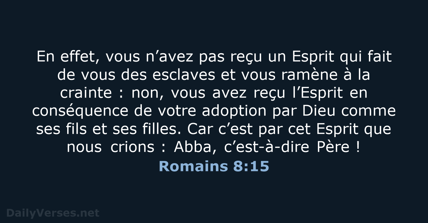 Romains 8:15 - BDS