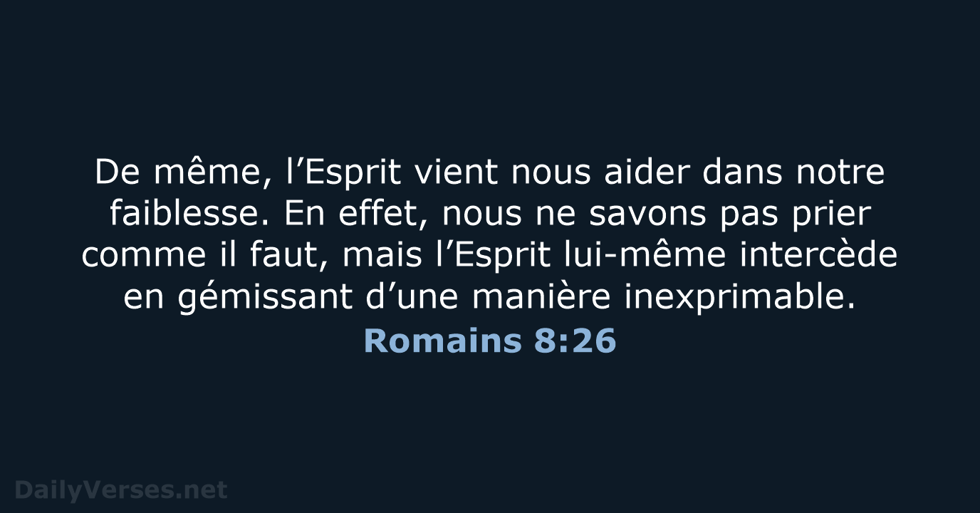 Romains 8:26 - BDS