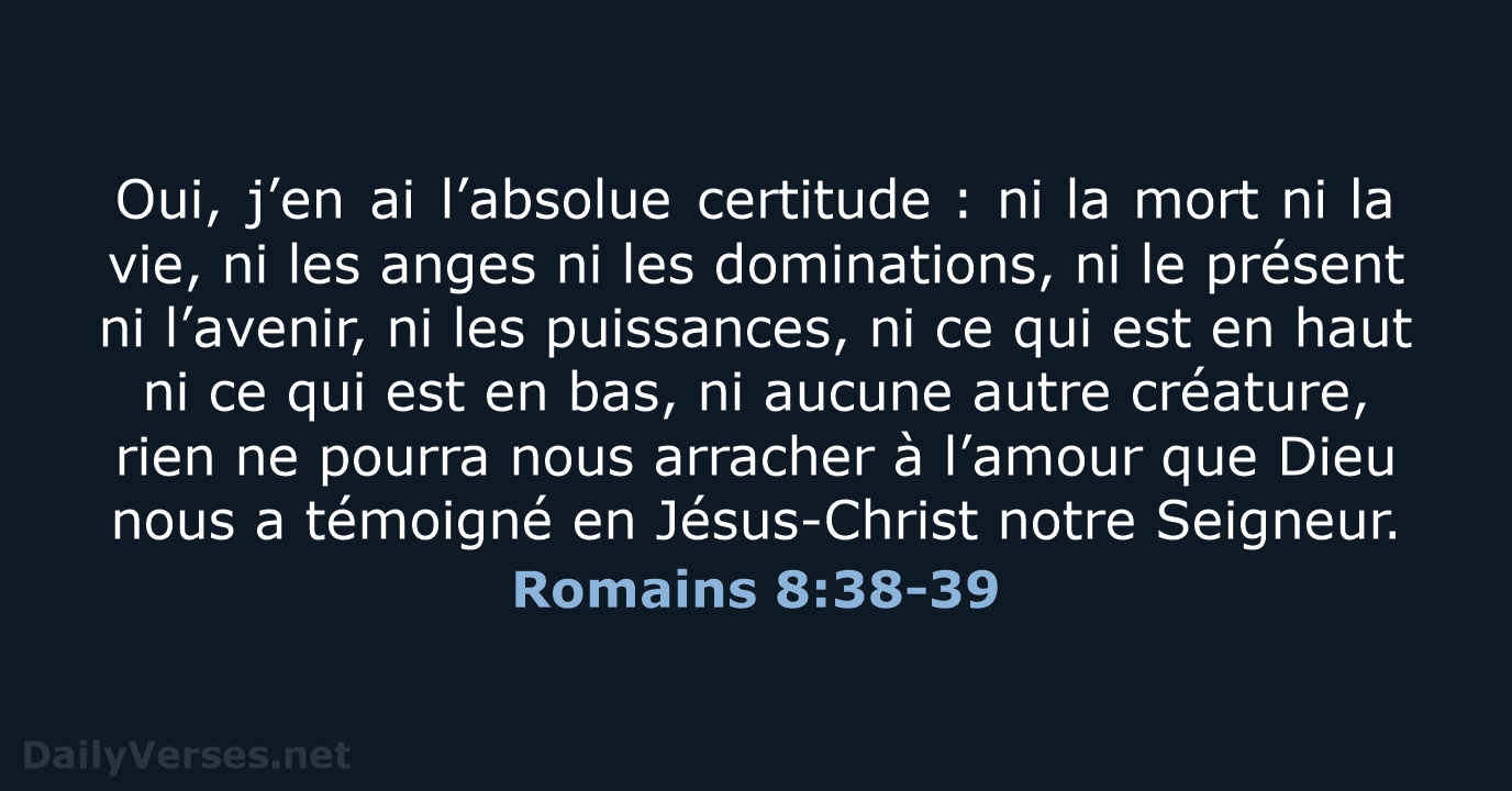 Romains 8:38-39 - BDS