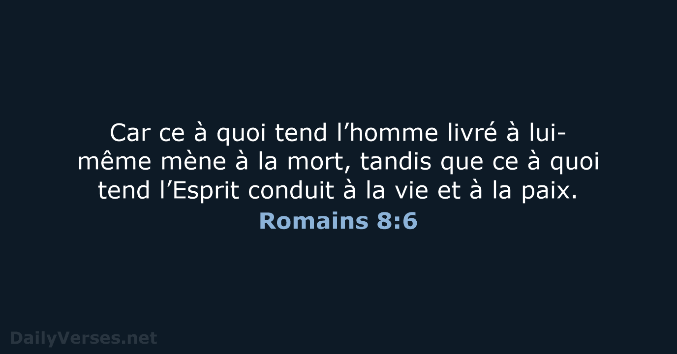 Romains 8:6 - BDS