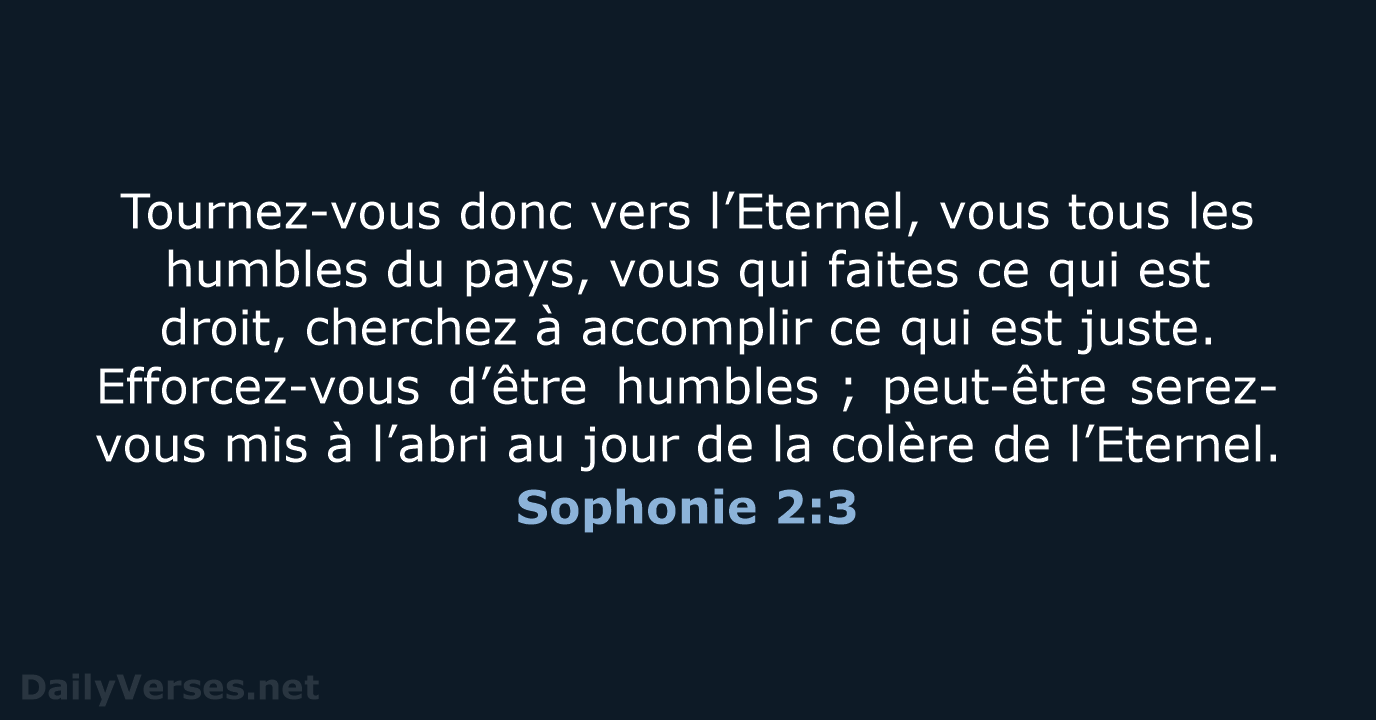 Sophonie 2:3 - BDS