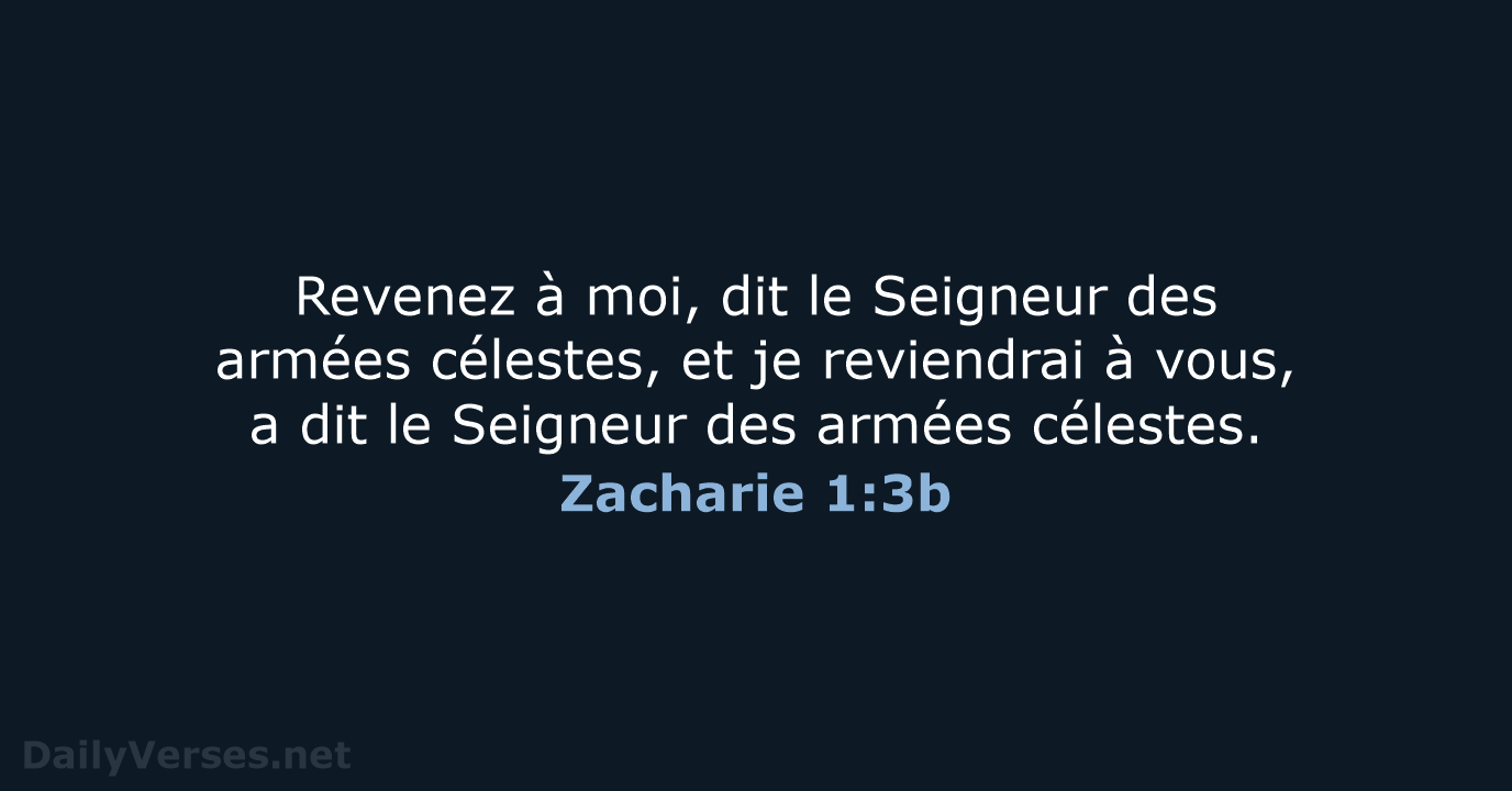 Zacharie 1:3b - BDS