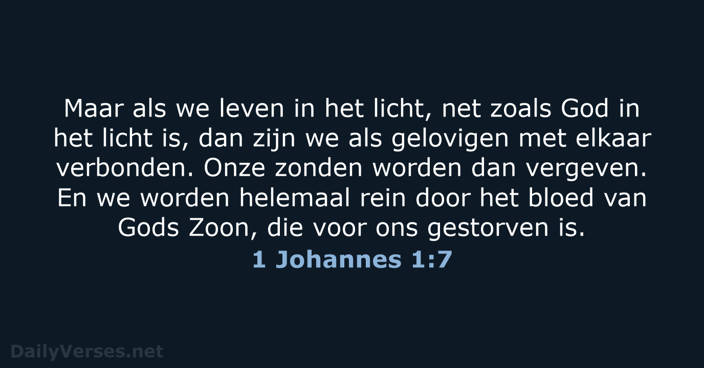 1 Johannes 1:7 - BGT