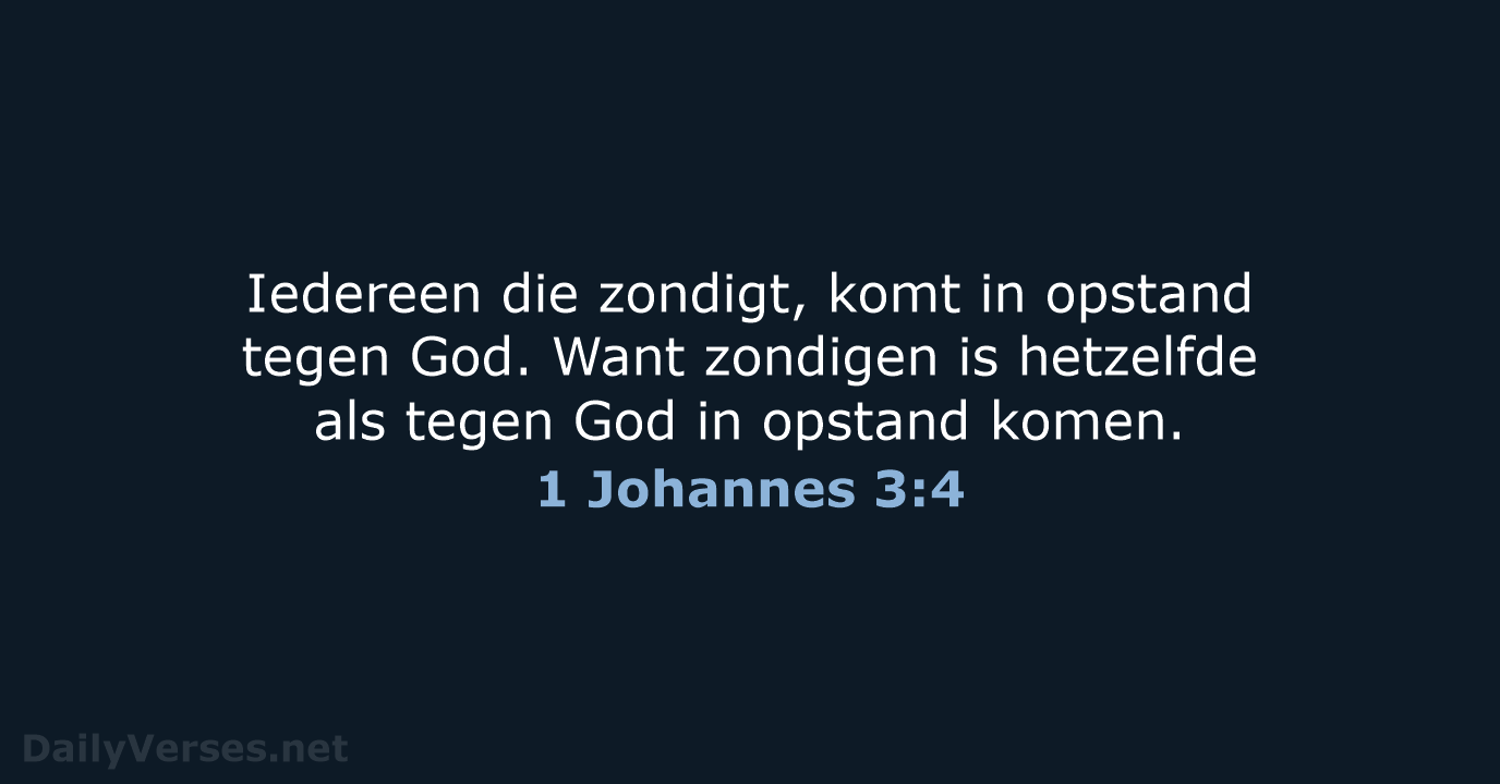 1 Johannes 3:4 - BGT