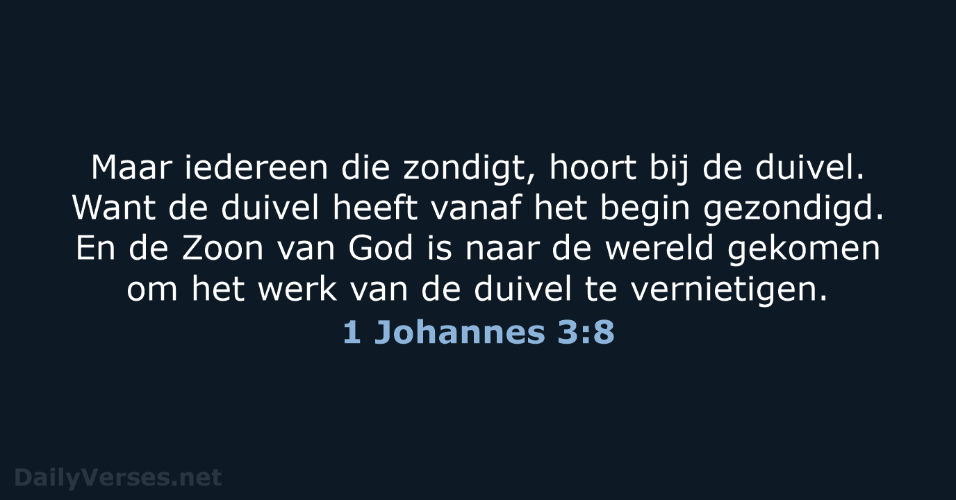 1 Johannes 3:8 - BGT