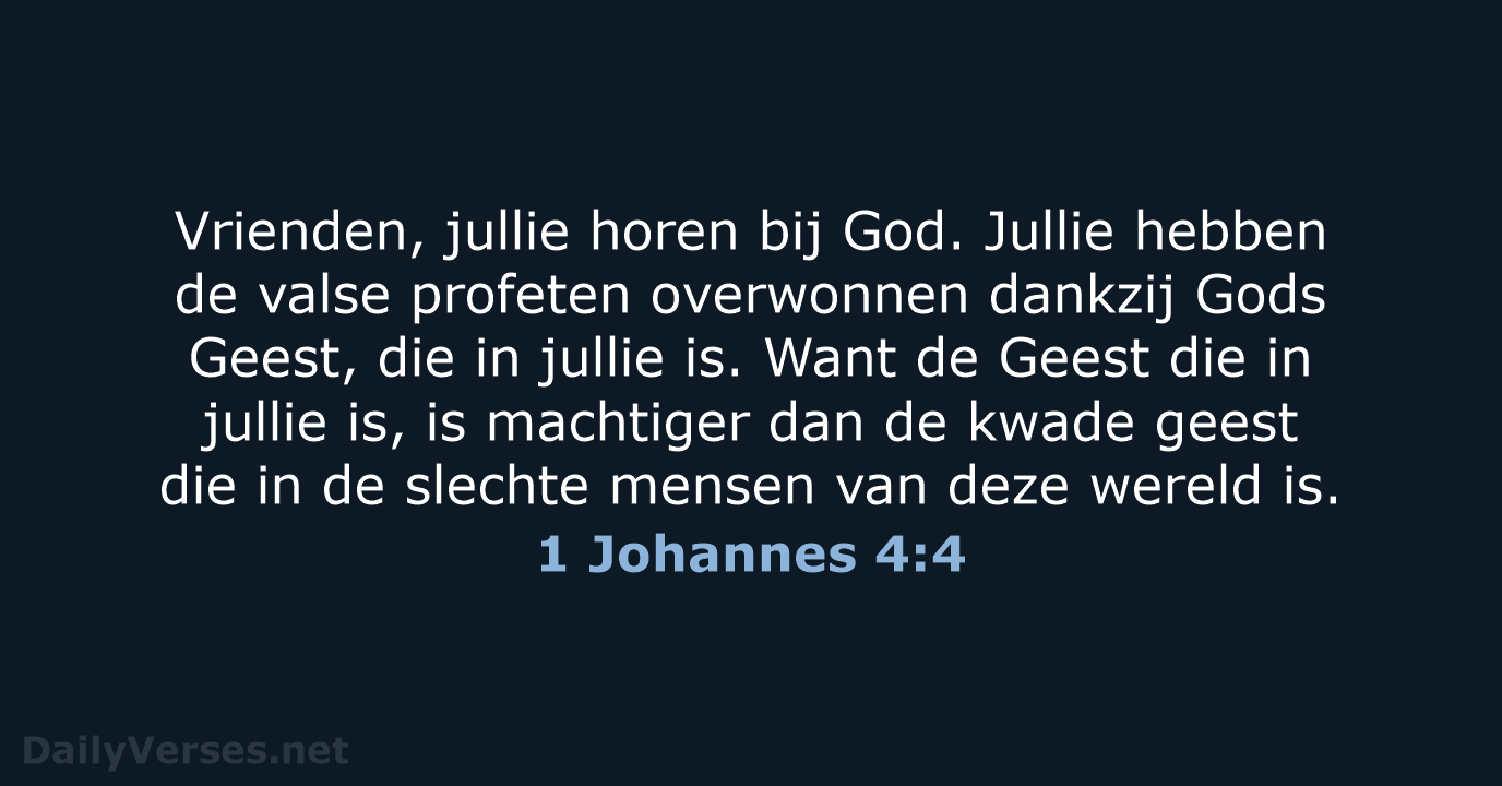 1 Johannes 4:4 - BGT