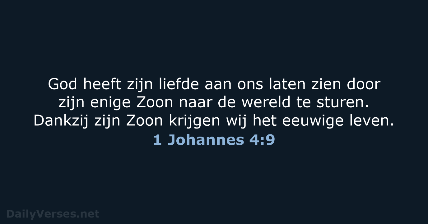 1 Johannes 4:9 - BGT
