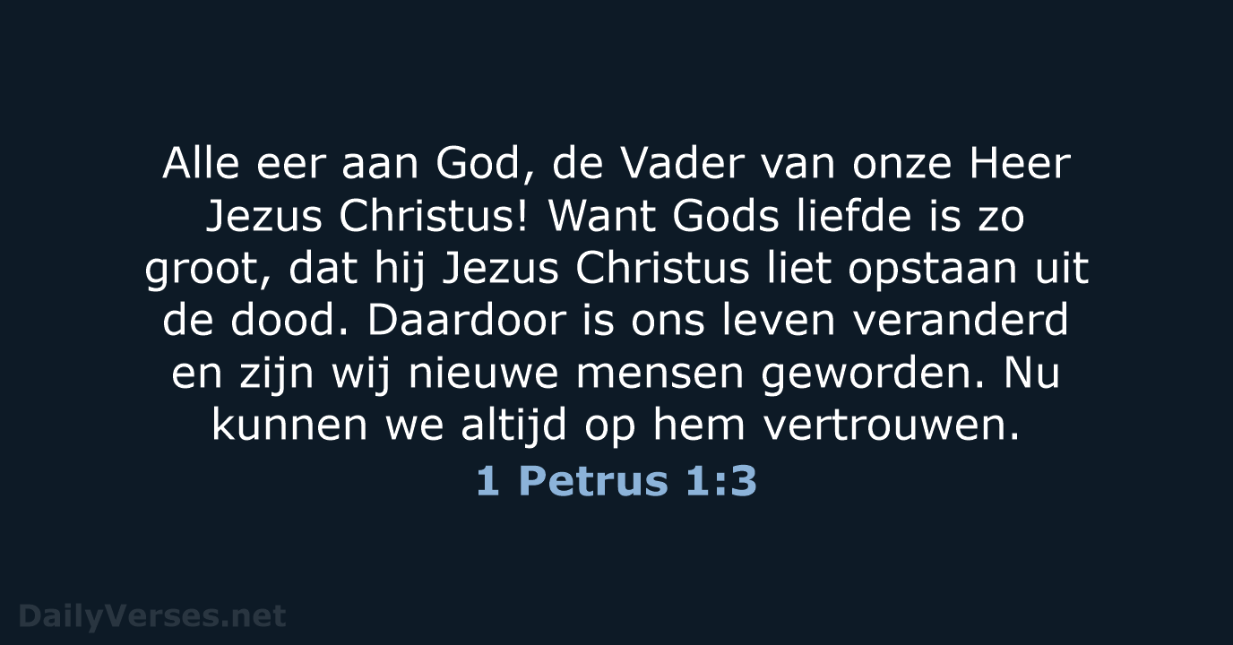 1 Petrus 1:3 - BGT