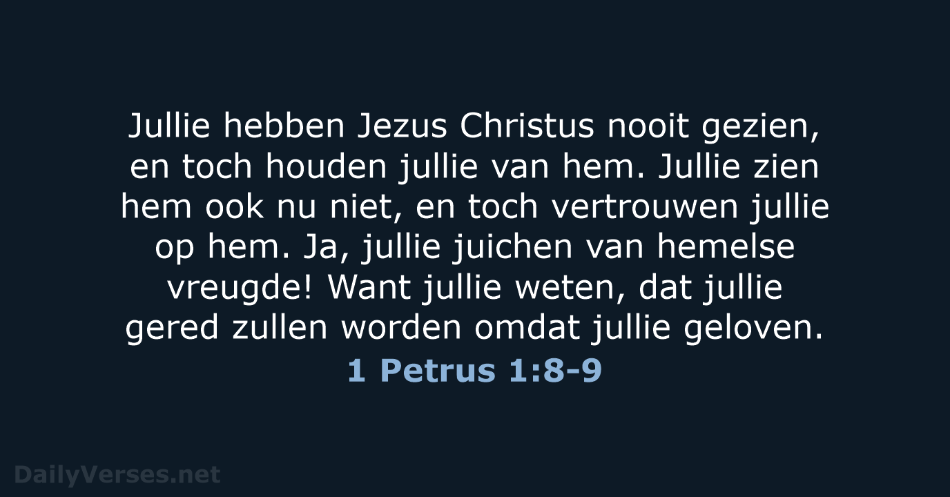 1 Petrus 1:8-9 - BGT