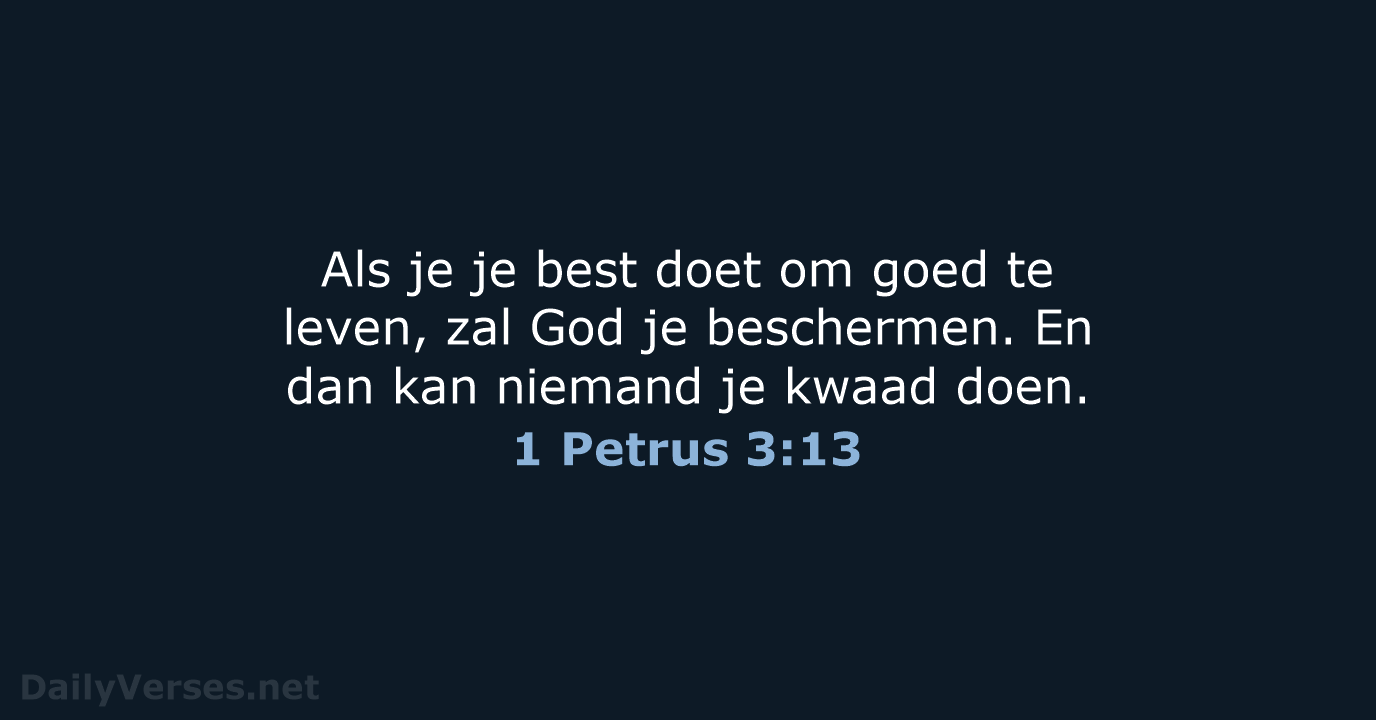 1 Petrus 3:13 - BGT