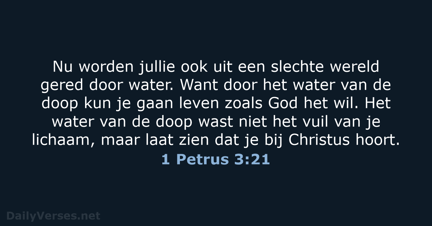 1 Petrus 3:21 - BGT