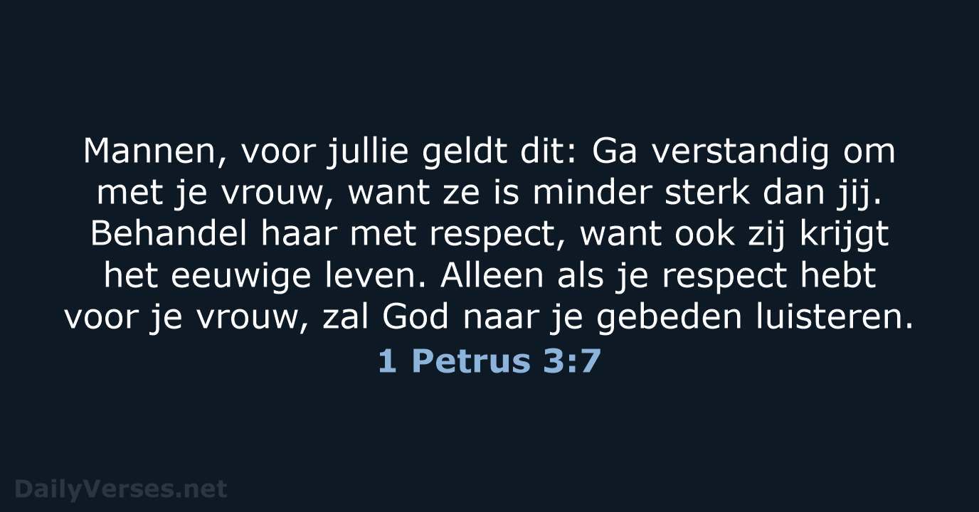 1 Petrus 3:7 - BGT