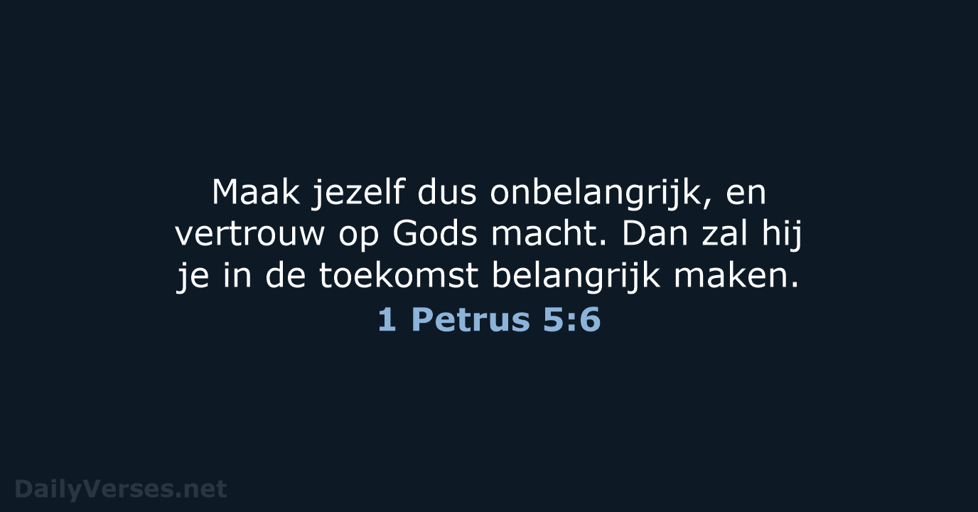 1 Petrus 5:6 - BGT