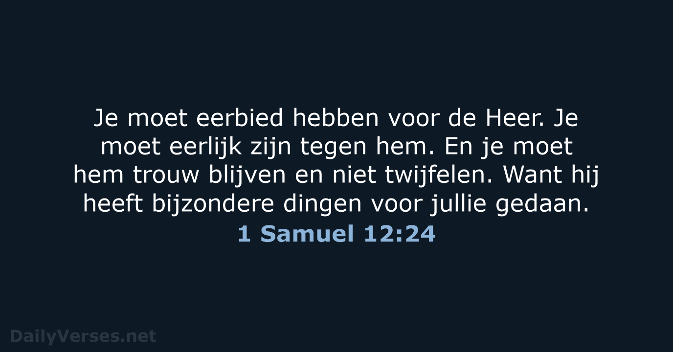 1 Samuel 12:24 - BGT