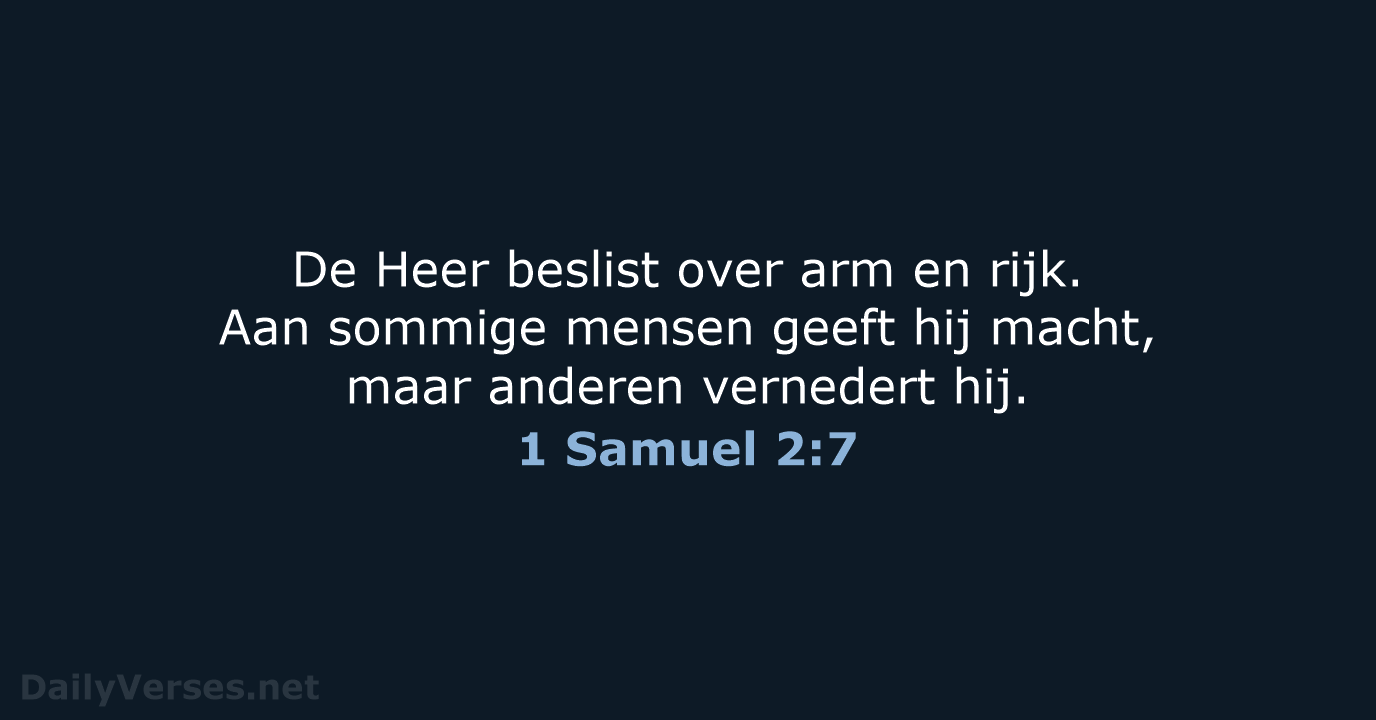 1 Samuel 2:7 - BGT