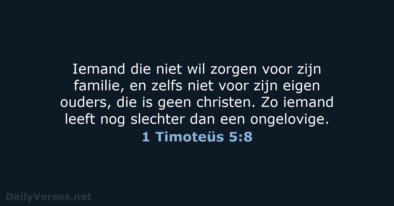 1 Timoteüs 5:8 - BGT
