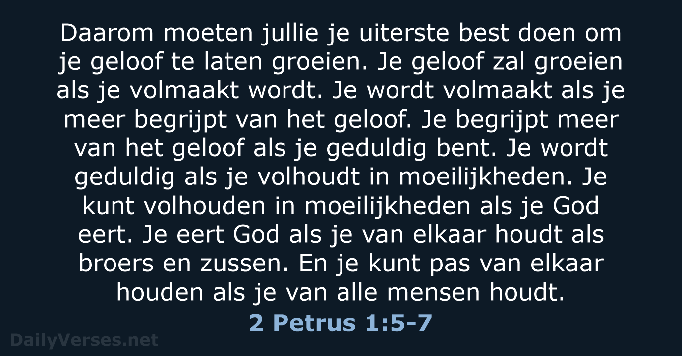 2 Petrus 1:5-7 - BGT