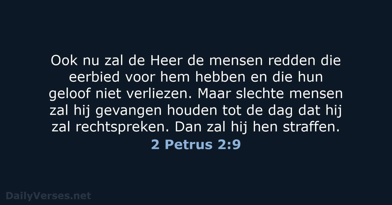2 Petrus 2:9 - BGT