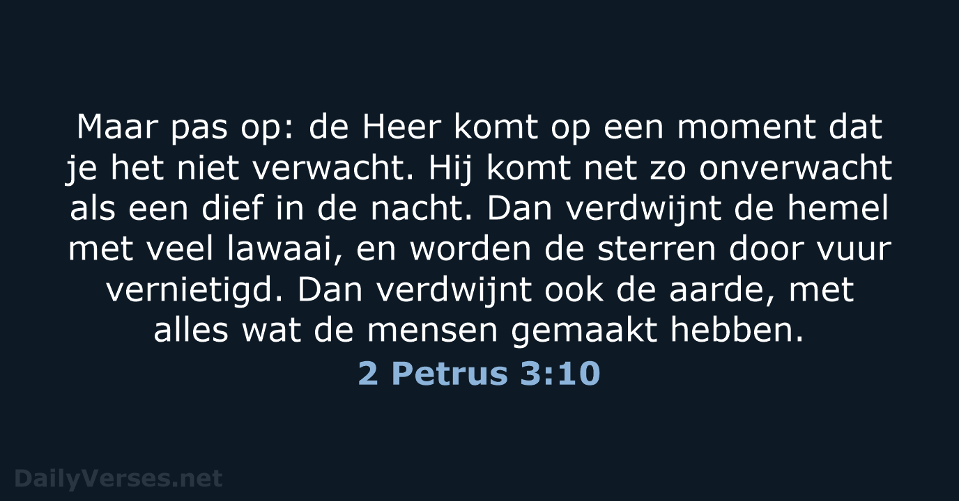 2 Petrus 3:10 - BGT