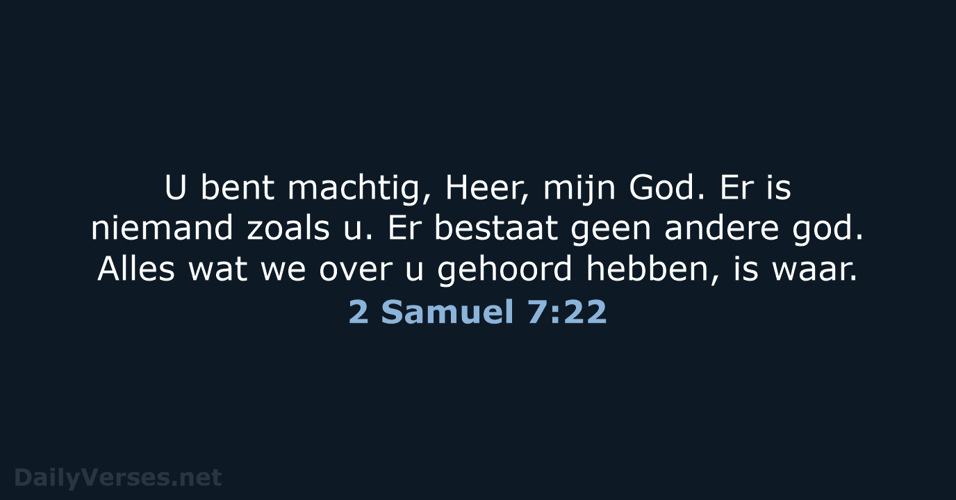 2 Samuel 7:22 - BGT