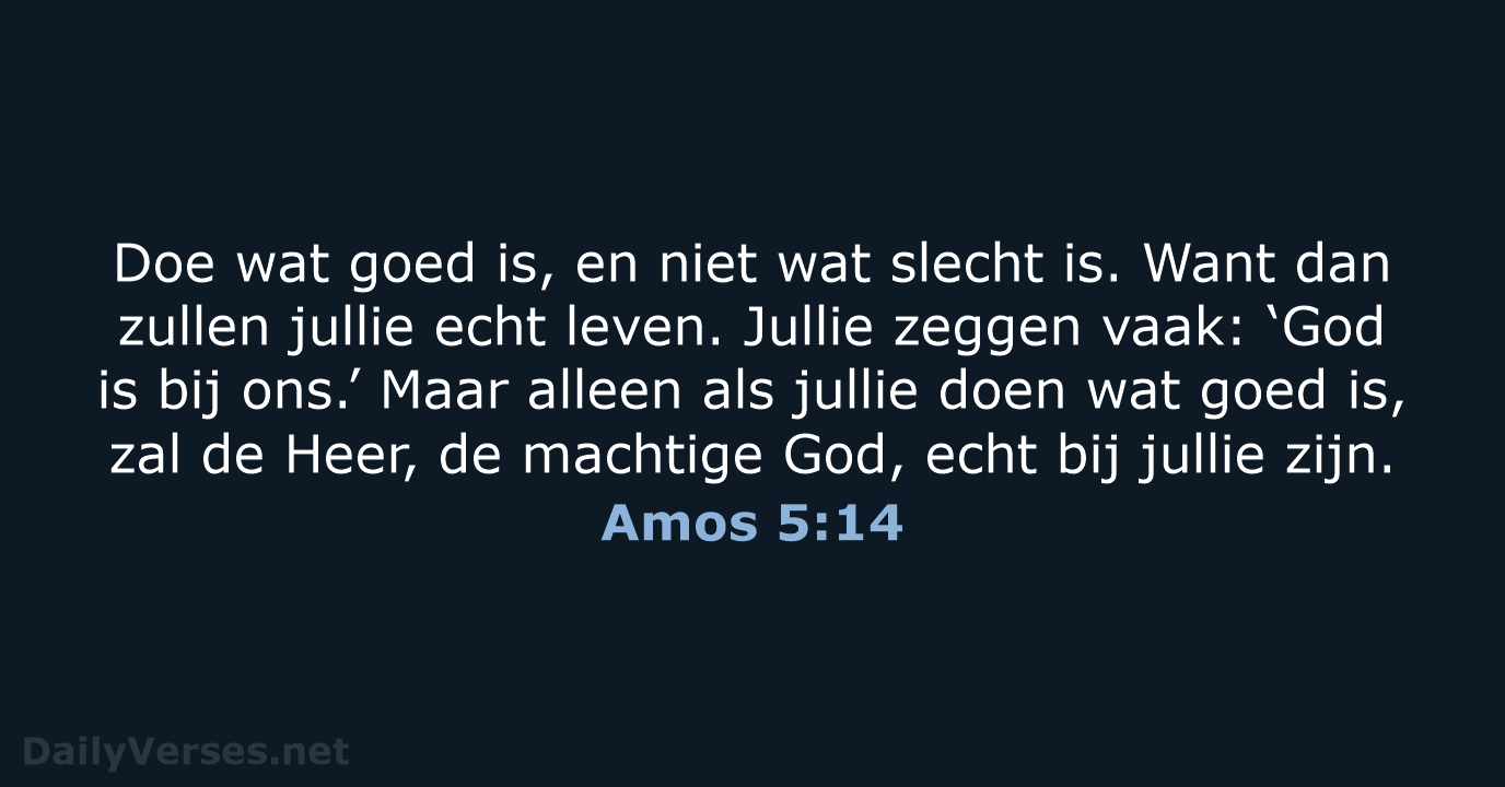Amos 5:14 - BGT