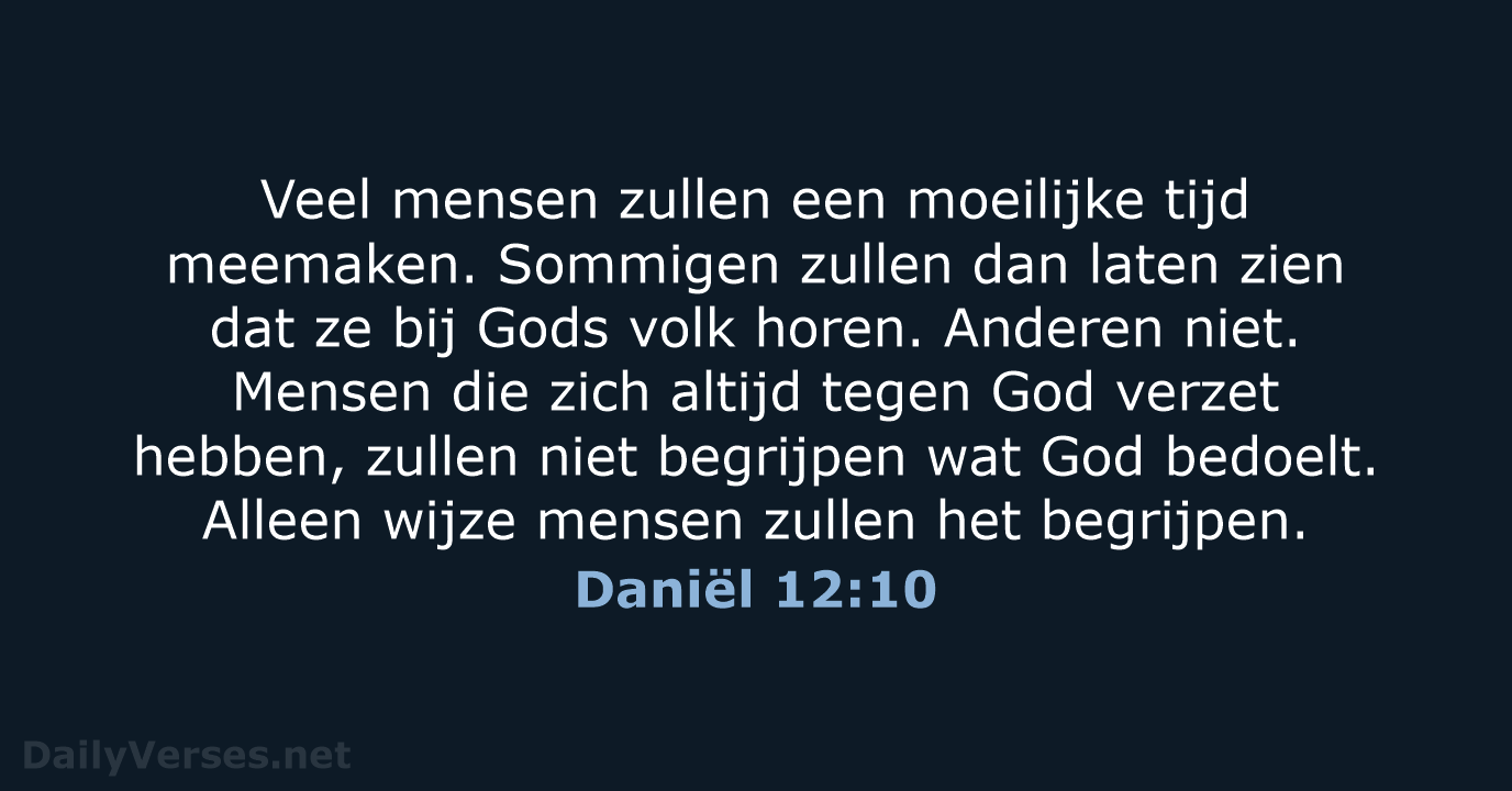Daniël 12:10 - BGT