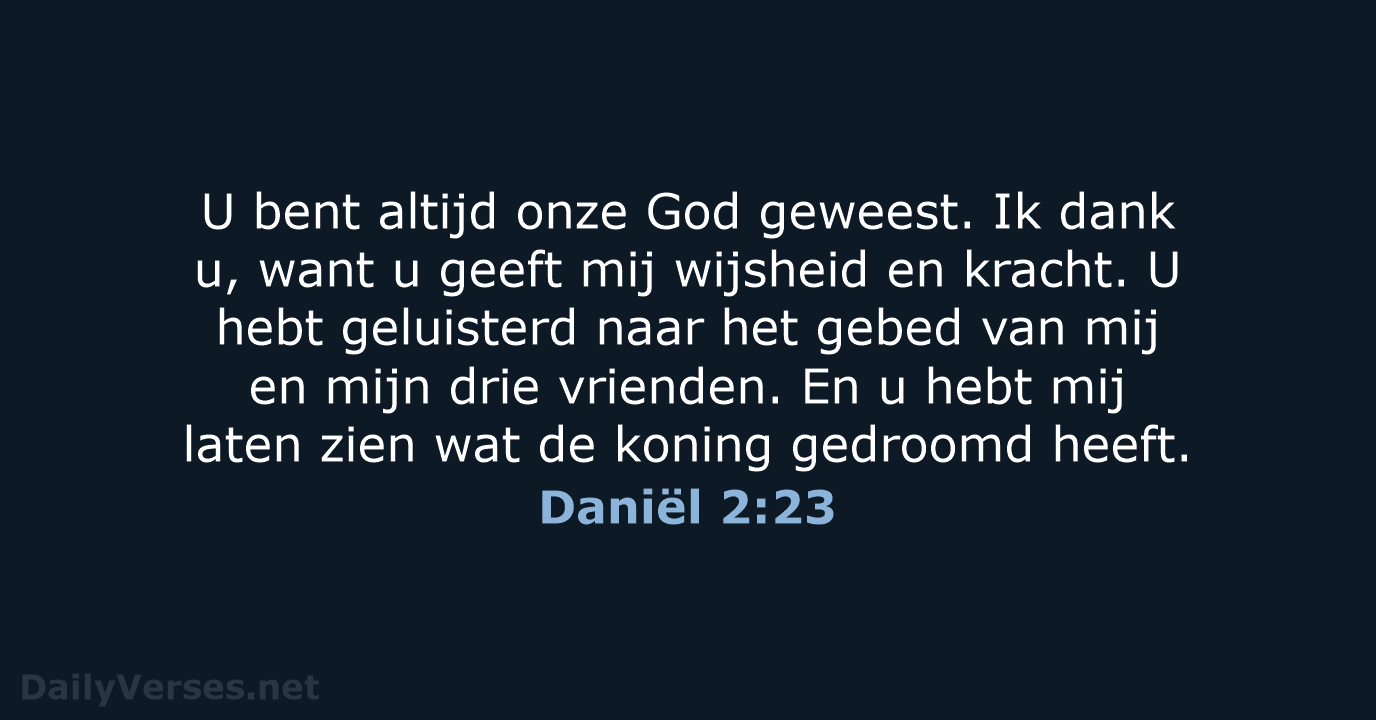 Daniël 2:23 - BGT