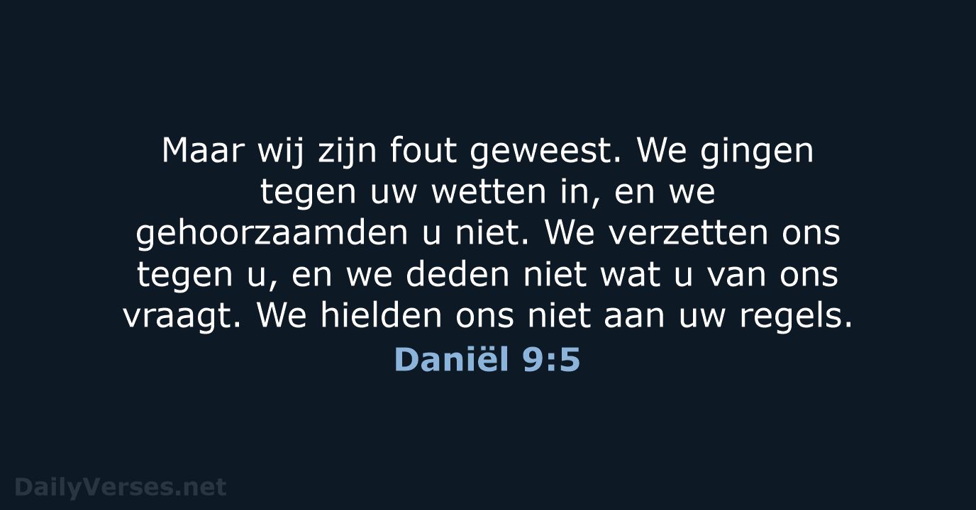 Daniël 9:5 - BGT