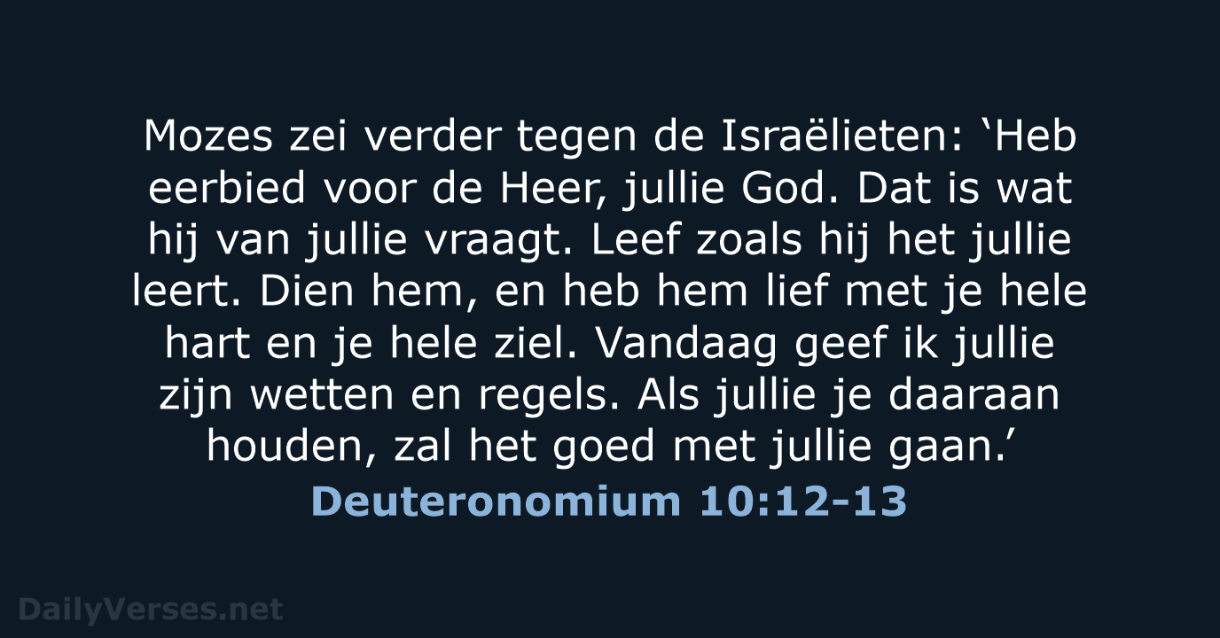 Deuteronomium 10:12-13 - BGT