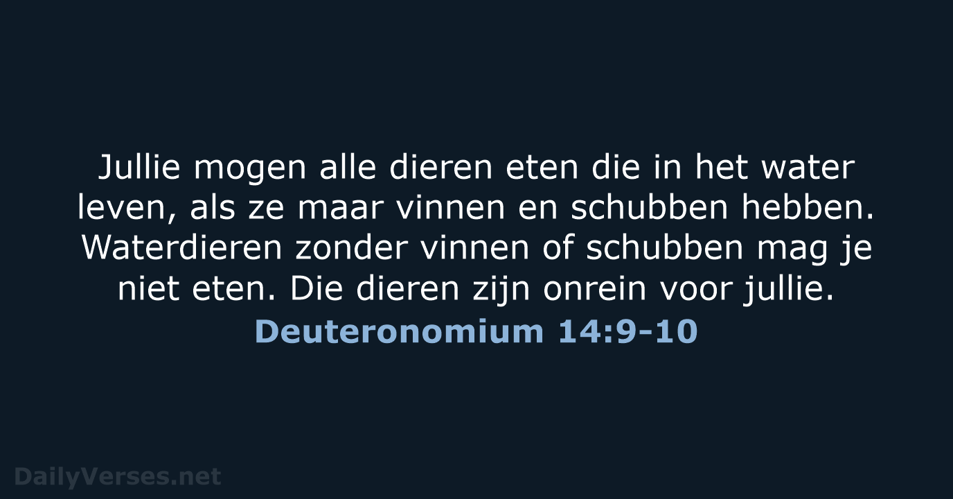 Deuteronomium 14:9-10 - BGT